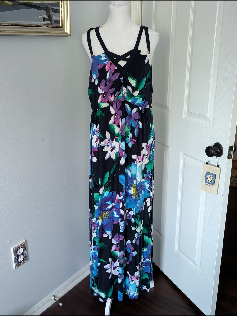 Lane Bryant Ladies' Size 14-16 Floral Sleeveless Maxi Dress